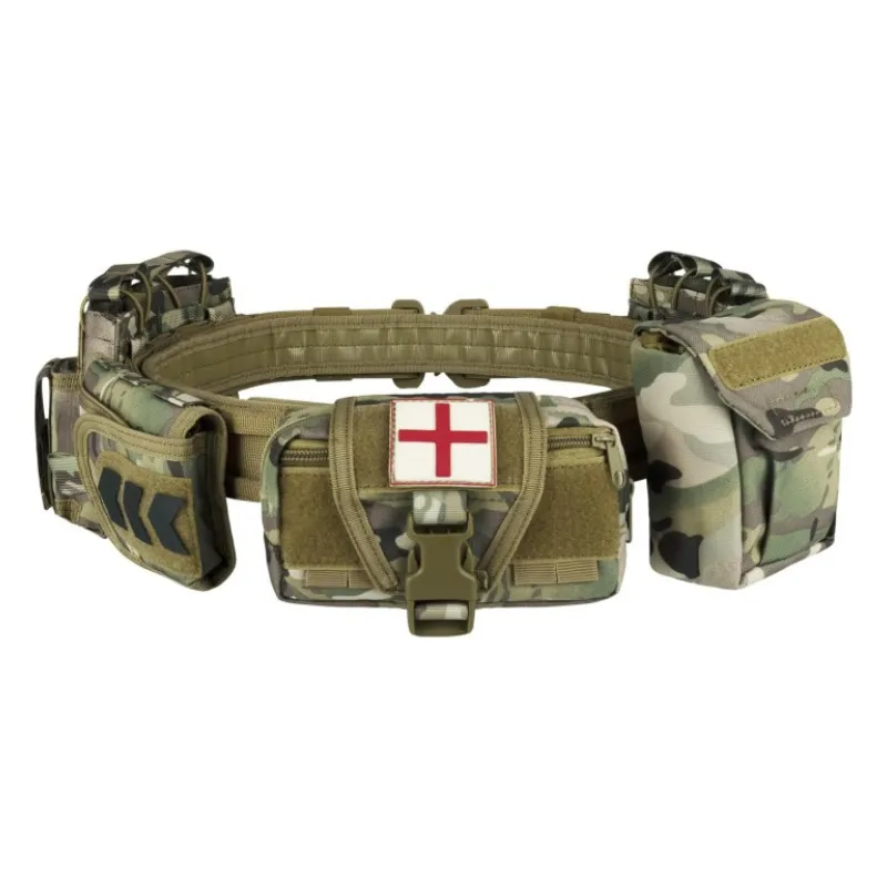 

Tactical Battle Belt 7 in 1 Tactical Duty Belts Law Enforcement Airsoft Utility Belt with Accessories Pouches