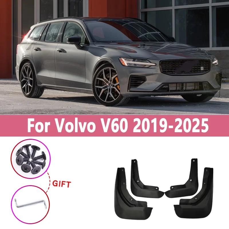 

Car Mudguards For Volvo V60 2019 2020 2021 2022-2025 4PCS/Set Fenders Anti-Splash Mudflaps Mud Guards Tools Auto Accessories