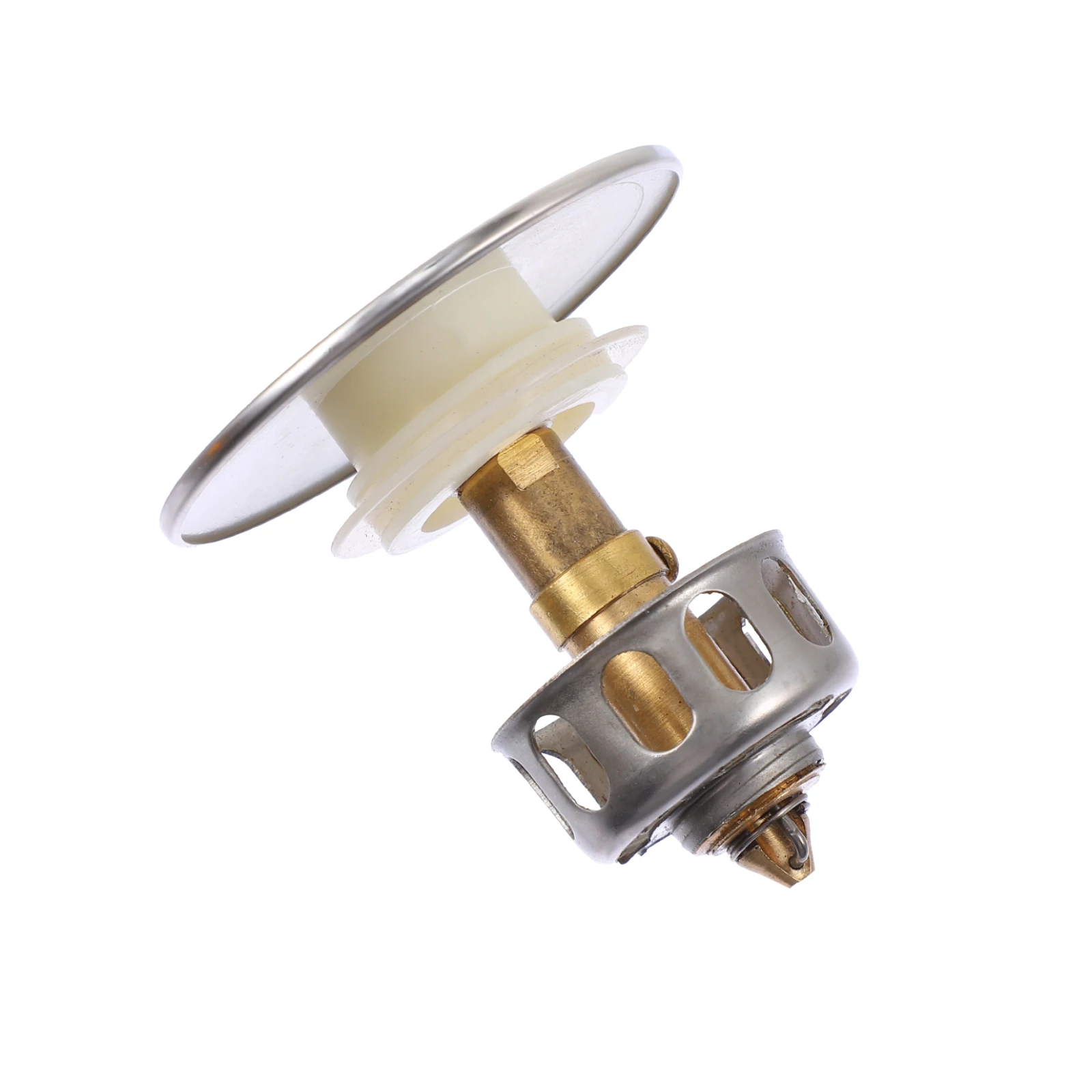 

Sink Drain Filter Premium Brass Pop-Up Core Silicone Gasket Bathroom Basin Stopper Hair Catcher Drain Strainer Water Stopper