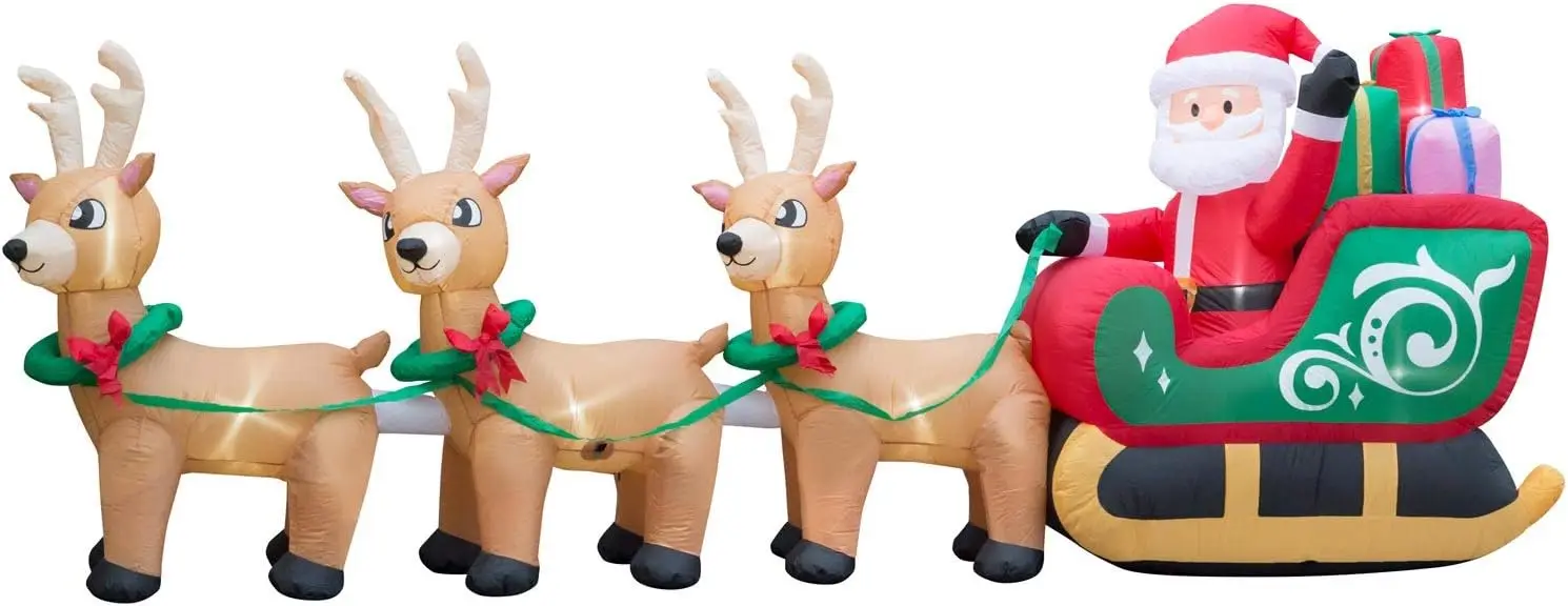 Outdoor Christmas Decorations Blow Up X-mas Decorations for Yard, Lawn & Garden Internal Lights & Built-in Fan image 4