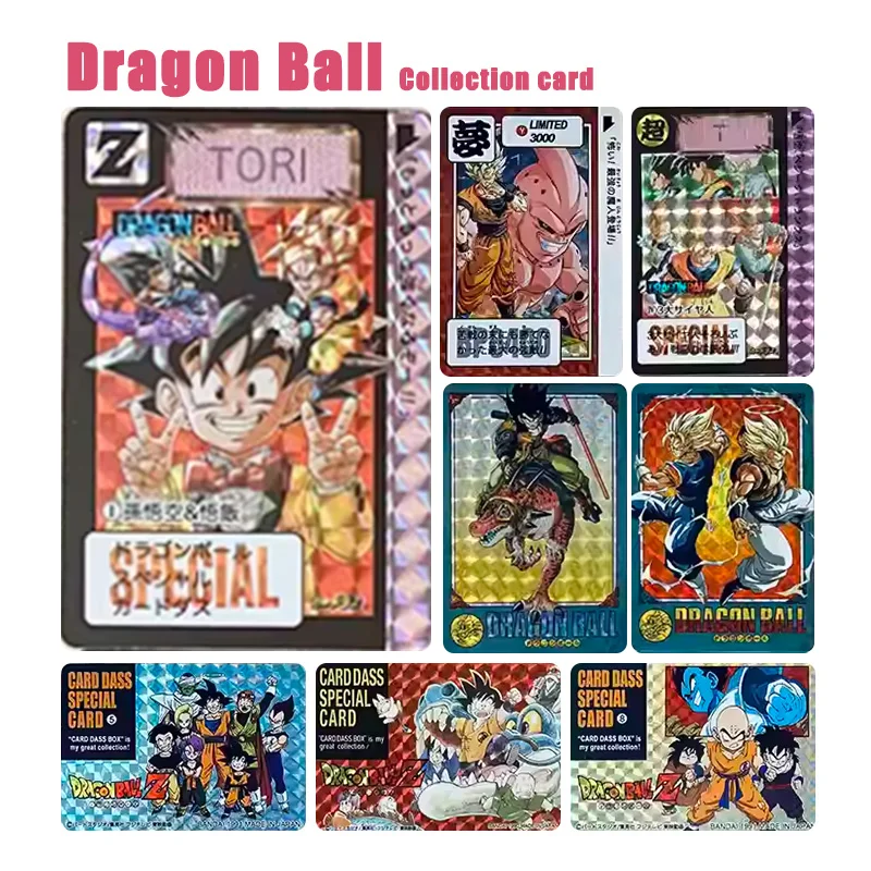 Homemade Diy Japanese anime Dragon Ball Yamcha Tien Shinhan Son Goku Son Gohan krillin Trunks Collection flash Card Toys Gift