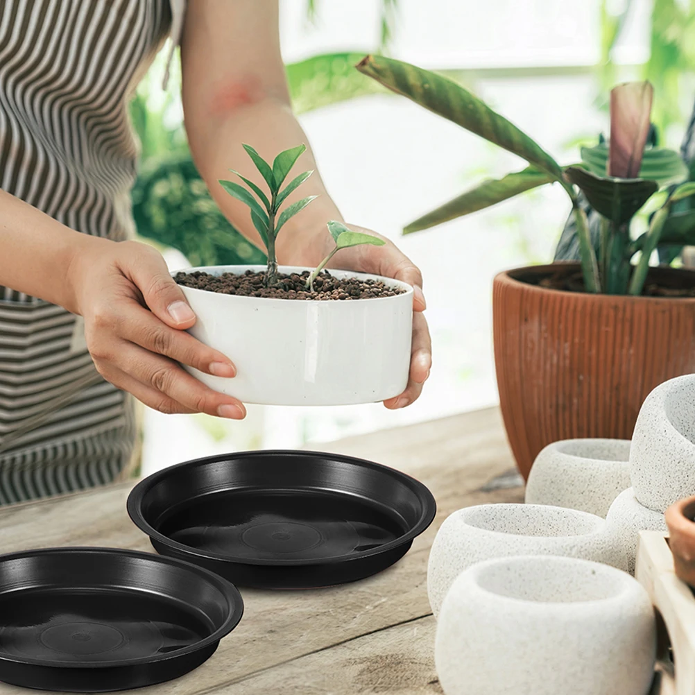 

2Pcs Durable Plant Saucer Tray Plastic Flowerpot Dish For Indoor Plants Gardening Project