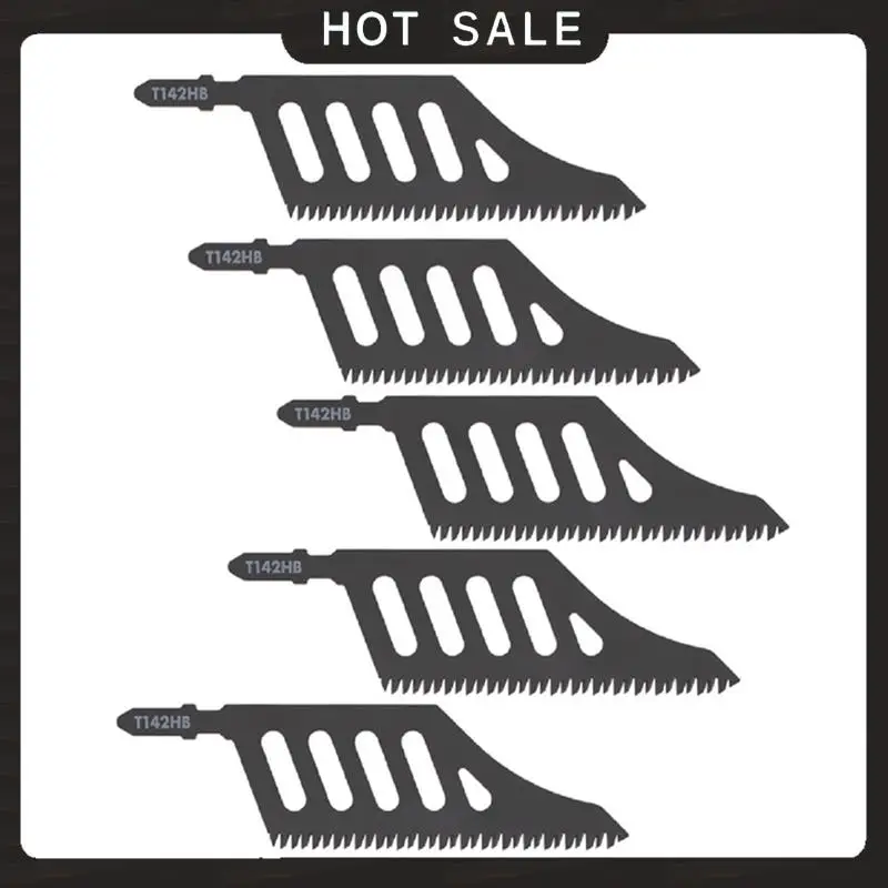 T70C 5-pak ostrzy do wyrzynarki z trzpieniem T142HB |   Precyzyjne zakrzywione ostrza wymienne do cięcia równo