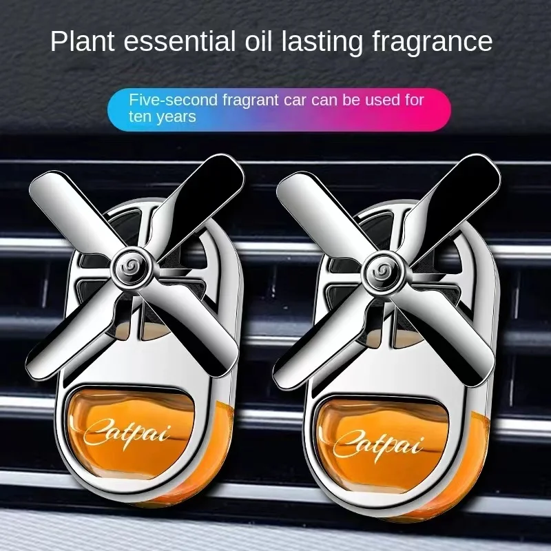 Car Perfume Air Conditioning Outlet Small Fan-Shaped Aromatherapy Car Interior Decoration Ornaments Air Freshener To Remove Odor