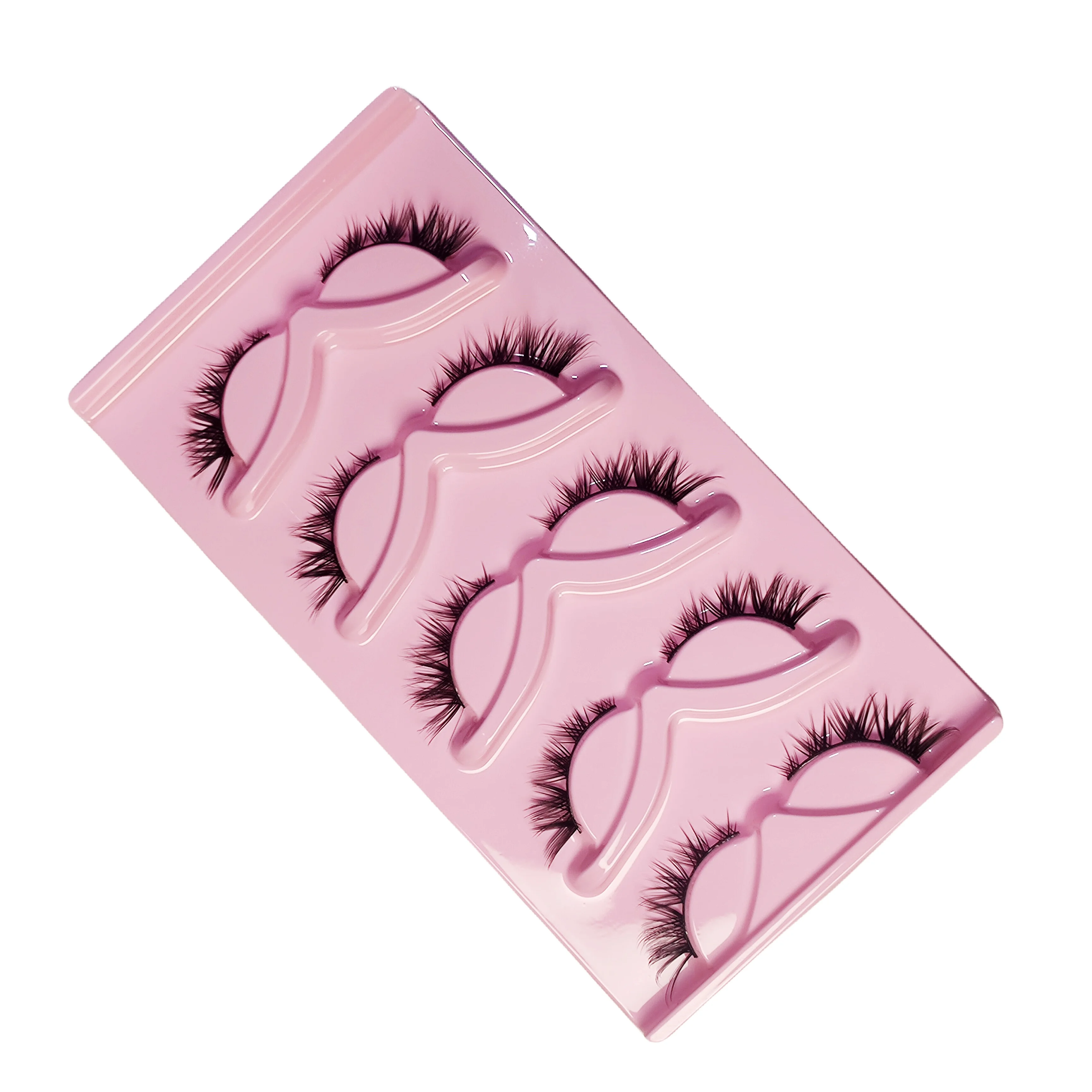 5 par czarnych łodyg, grube lis, skośne i latające lisie oczy, naturalny styl i sztuczne rzęsy