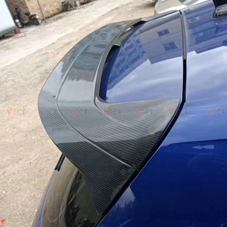 Rear Roof Spoiler for Volkswagen VW MK8 Golf 8 Standard Rline Pro GTI R 2021-2023 Real Carbon Fiber Window Wing