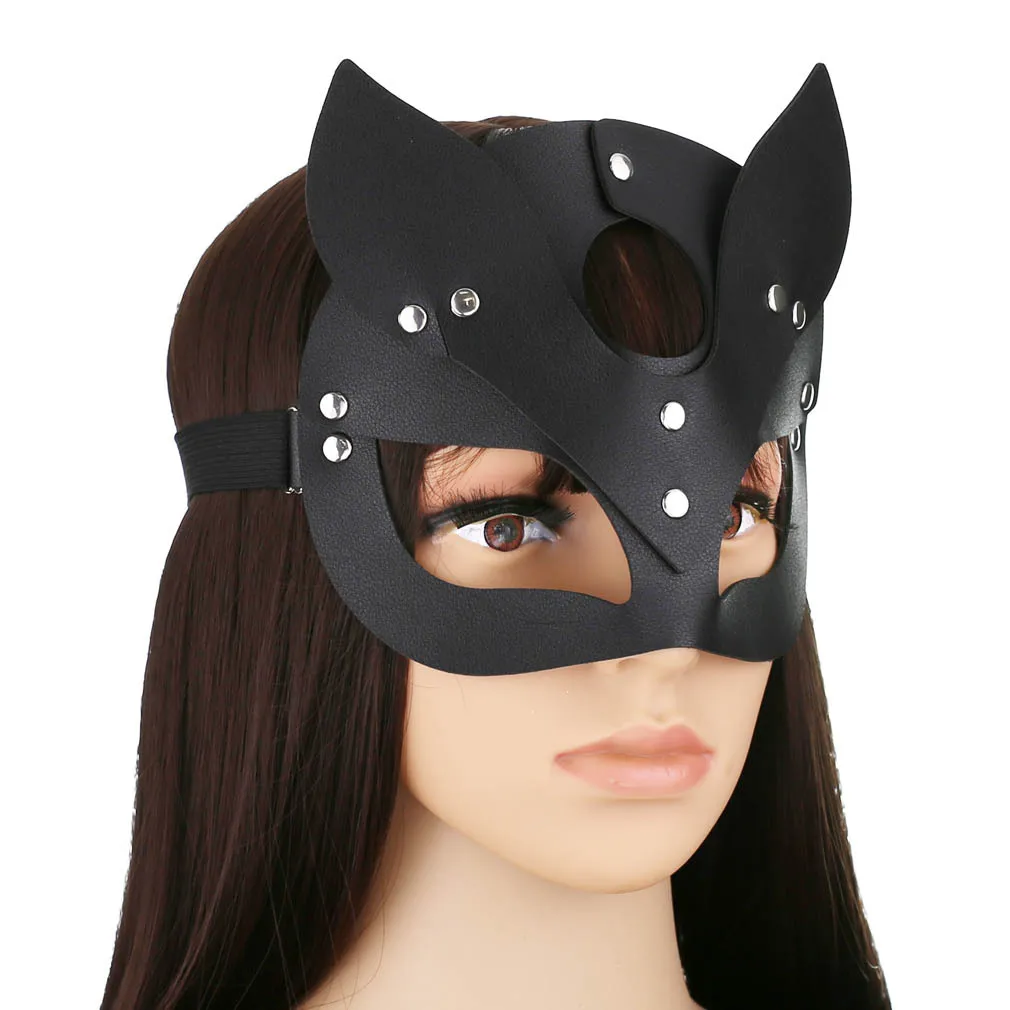 European And American Style Creative Leather Cos Game Prey Fox Earmuffs And Eye Masks Men And Women Christmas Party Dance Masks