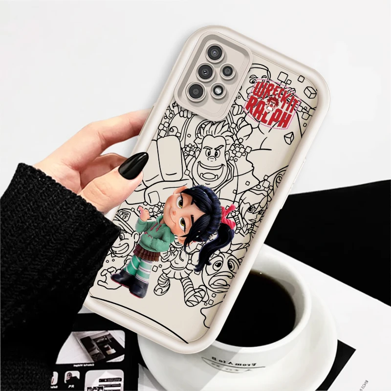 Wreck It Ralph Cartoon Disney For Samsung A73 A72 A71 A53 A52 A51 A33 A23 A15 A54 A34 A35 A55 A06 A16 5G Eye Ladder Phone Case