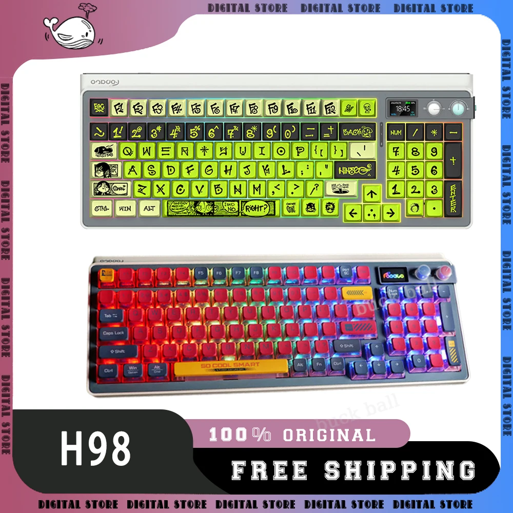 

Fopato H98 Gaming Mechanical Keyboard Custom keyboard 3 Mode Wireless Bluetooth Gasket Customized Hot-Swap RGB Esports Keyboards