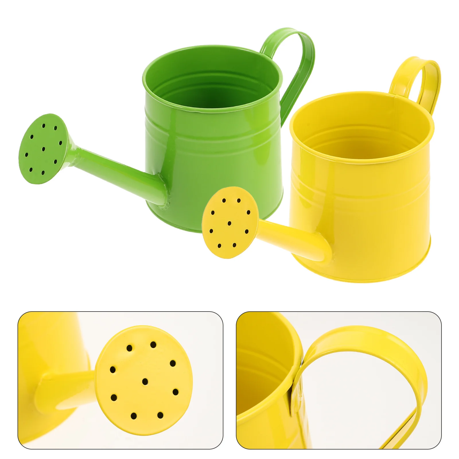 

2Pcs Metal Garden Watering Can Colored Iron Floral Bucket Flower Arrangement Holder Unique Indoor Outdoor Watering Jug