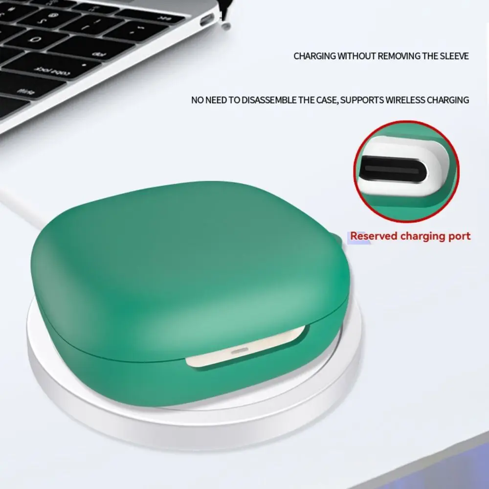 حافظة سماعة أذن من السيليكون مقاومة للصدمات ومضادة للخدش صندوق شحن مع خطاف مضاد للسقوط سماعات أذن لـ OpenFit 2 T920