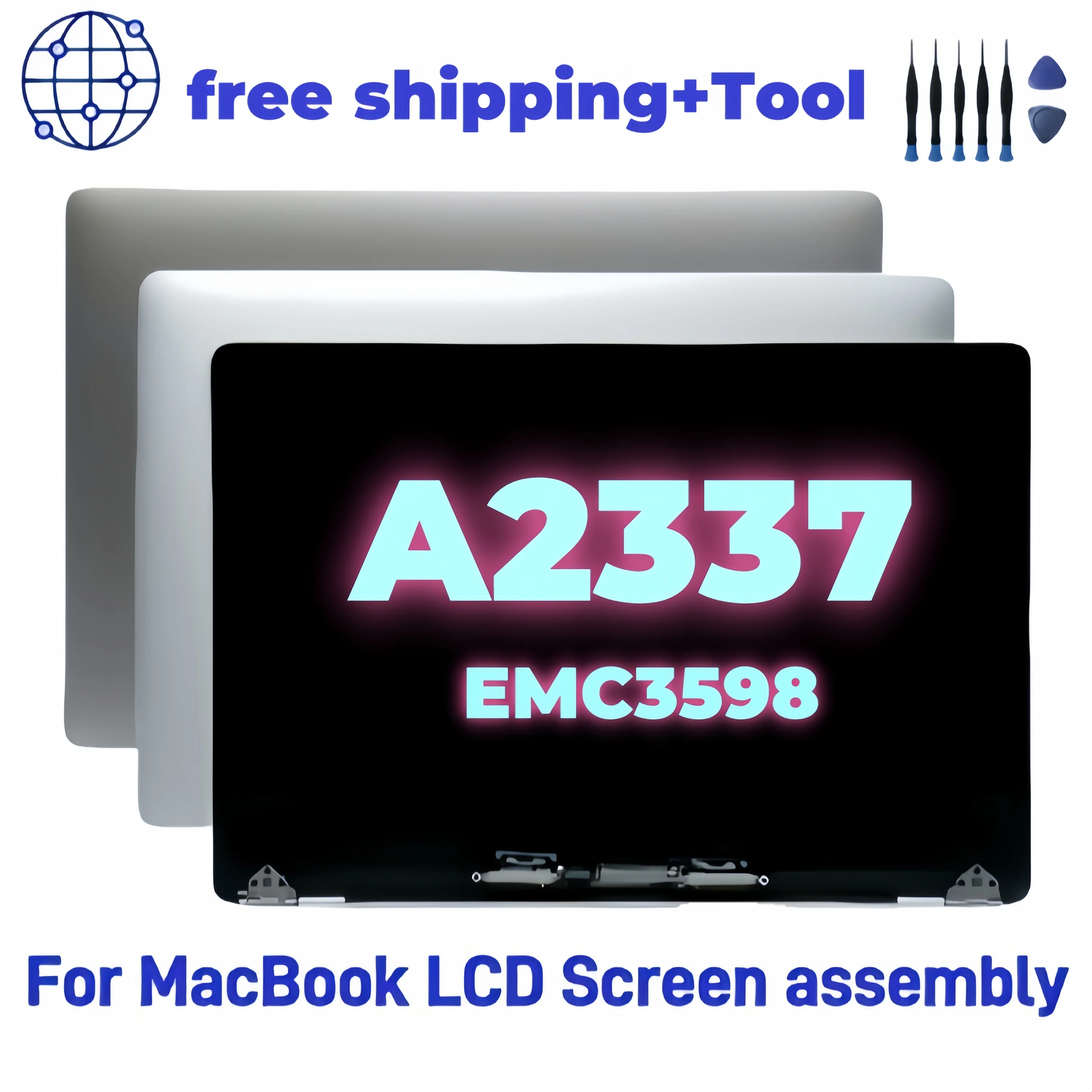 

Brand New For 13“ M1 A2337 2020 Year Full LCD Screen Display Compatible Retina Assembly Replacement EMC 3598