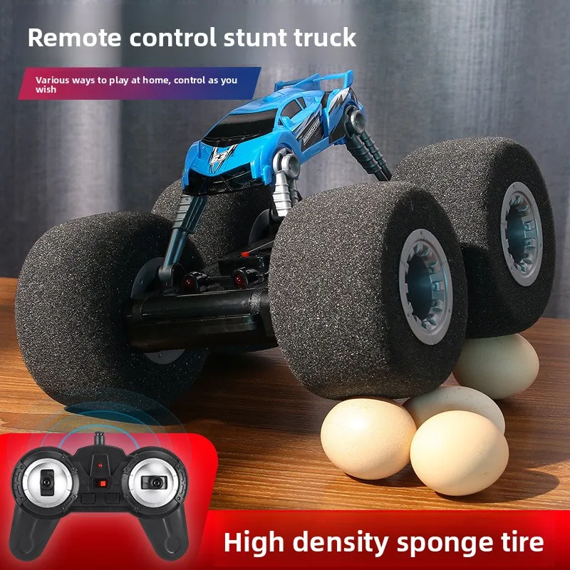 NEW RC Stunt Car Sponge Wheels Remote Control Car, 360° Rotation Flip Rolling Stunt Vehicle, Kids Toy Gift
