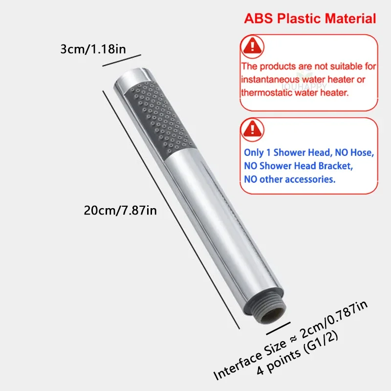 

Handheld Shower Head High Pressure Single Mode Waterfall Shower Head with Large Silicone Water Spout Hotel Bathroom Accessories