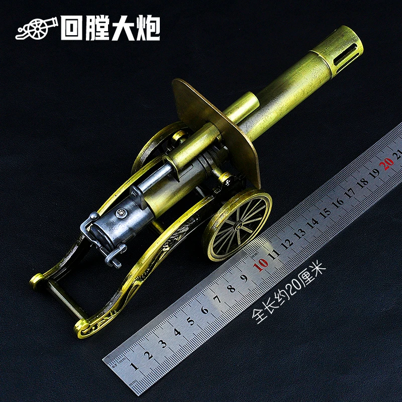 Miniature Zinc Alloy Cannon  Durable Metal Artifact Decorative Bookend or Shelf Display for Home Office Can set off firecrackers view 2