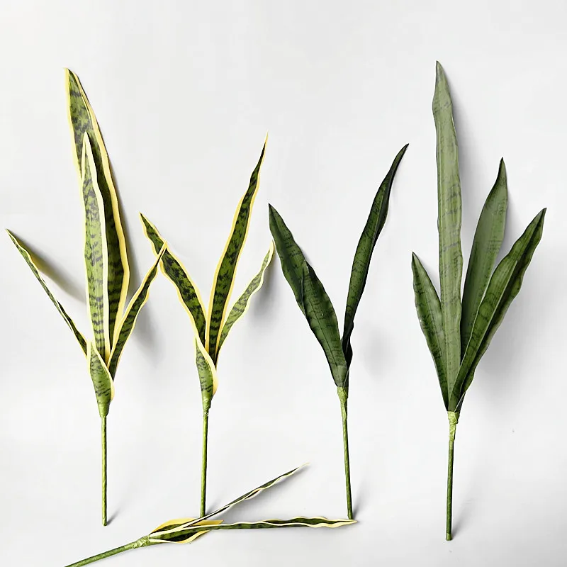 50-76CM Artificial Succulent Plants Tropical Fake Long Leaf Simulation Tiger Pilan Home Decoration Office Hotel Party Decor