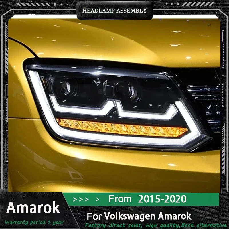 

Автомобильный Стайлинг, фара для Amarok 2008-2021, Amarok, светодиодная фара DRL Dynami, сигнальная анимация, обратный ход, автоаксессуары