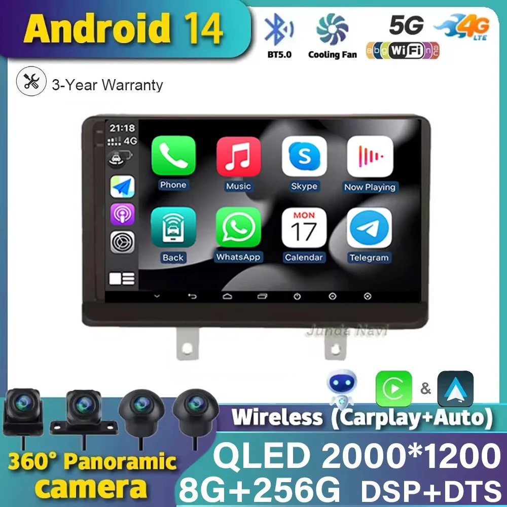 

9-дюймовый Android 14 автомобильный радиоприемник Carplay для Dongfeng DFSK Glory 560 S560 2017-2023 мультимедийный плеер навигация GPS стерео головное устройство