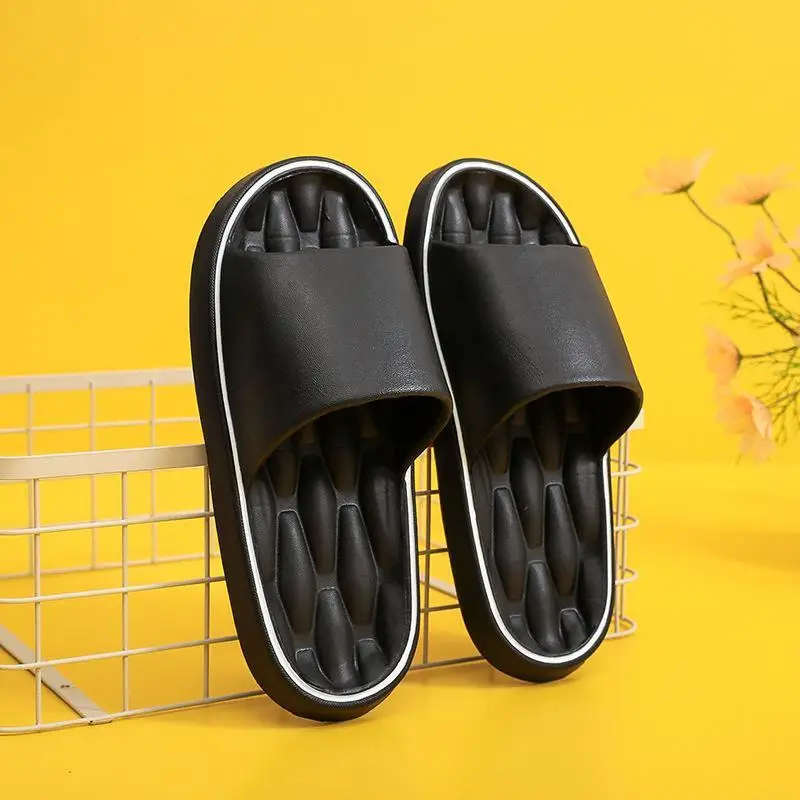 Modische superleichte Damen-Hausschuhe, rutschfeste EVA-elastische Schuhe, bunte Turnschuhe in der Tür, Badezimmer-Flip-Flops – Detail 22