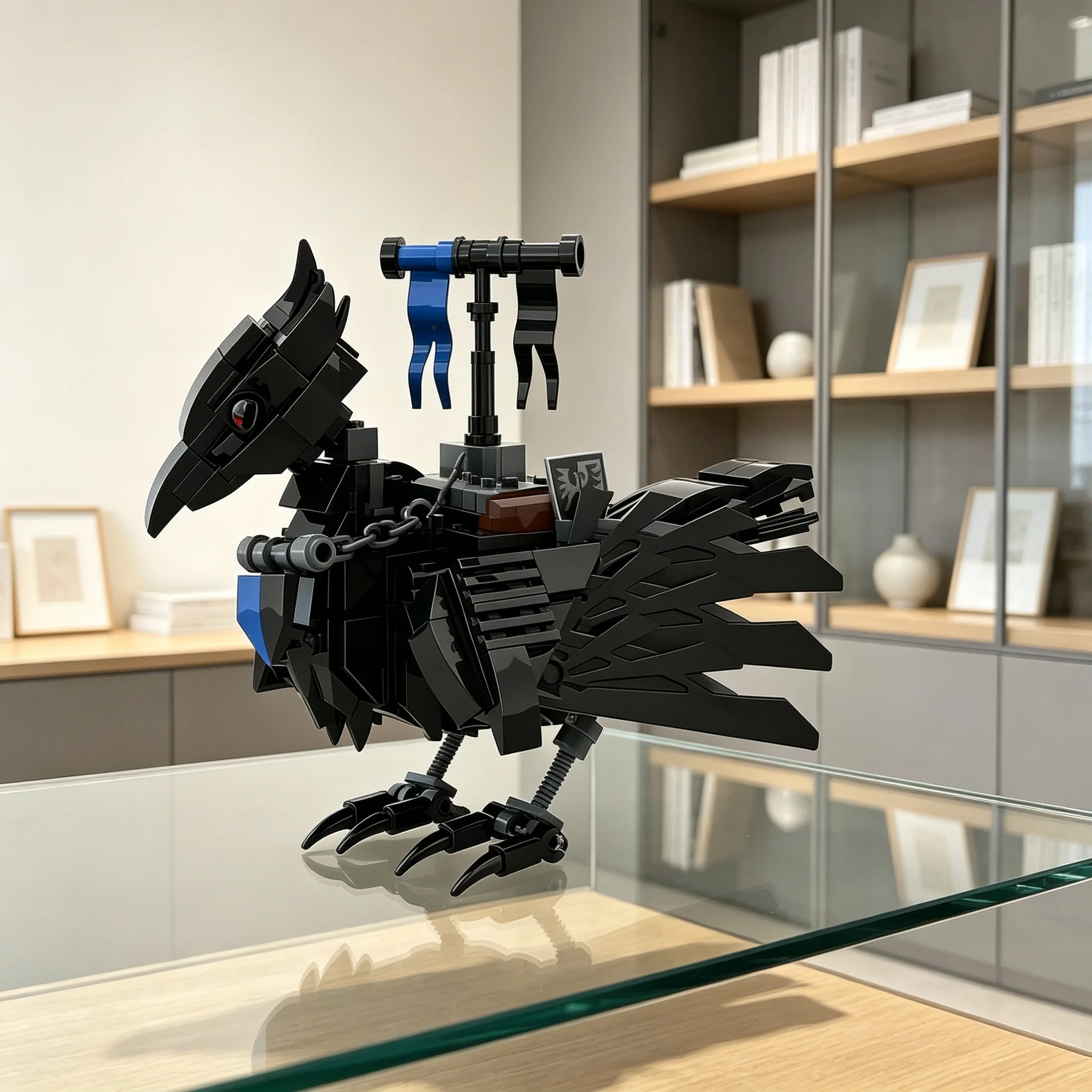228pcs MOC Castle Black Falcons The Flying Black Falcon Knight Model Building Blocks Christmas Gift Toy DIY Art Assemble Idea