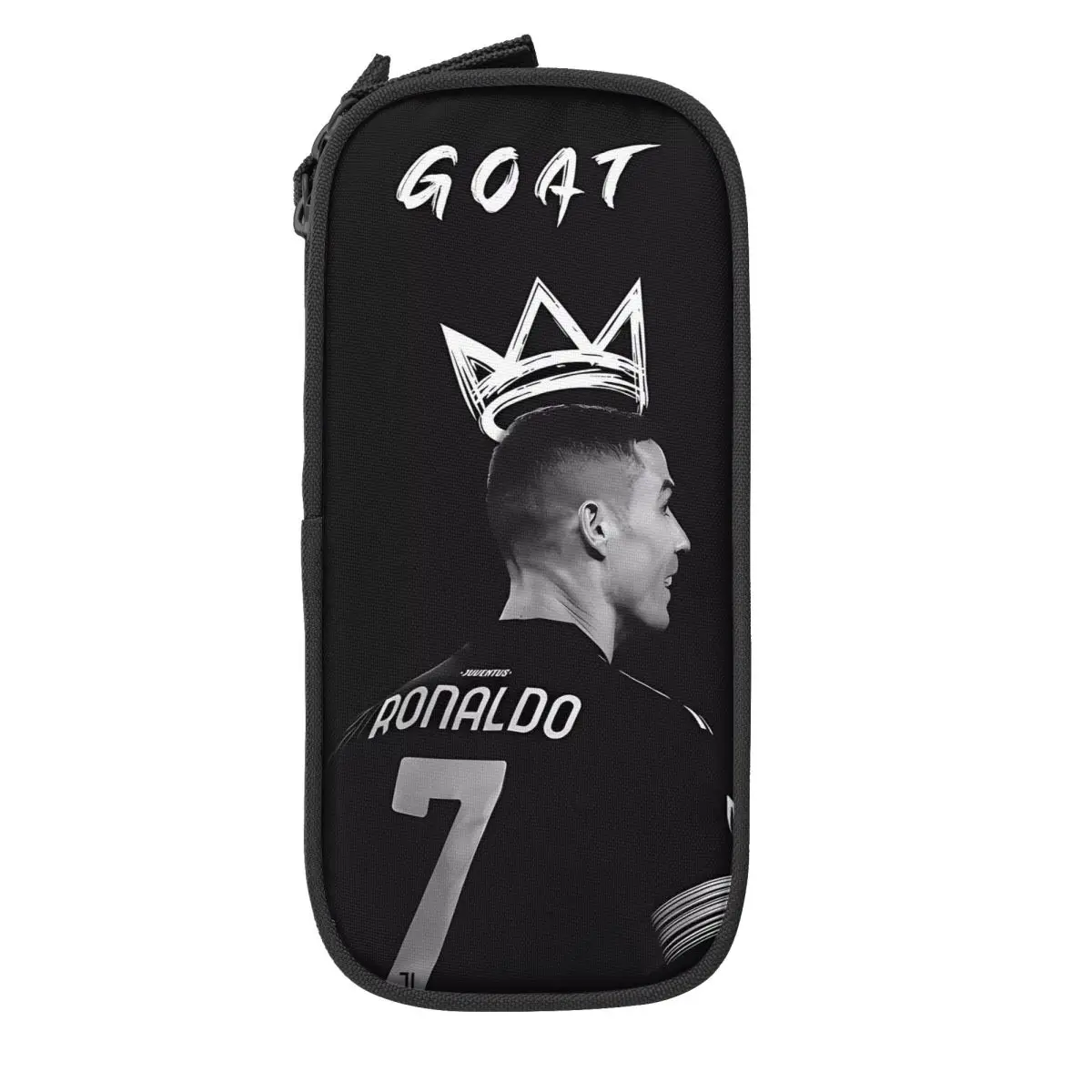 Estuche para lápices con firma de Ronaldo de fútbol, bolsa para bolígrafos de maquillaje para estudiantes, almacenamiento grande, estuches para cosméticos escolares