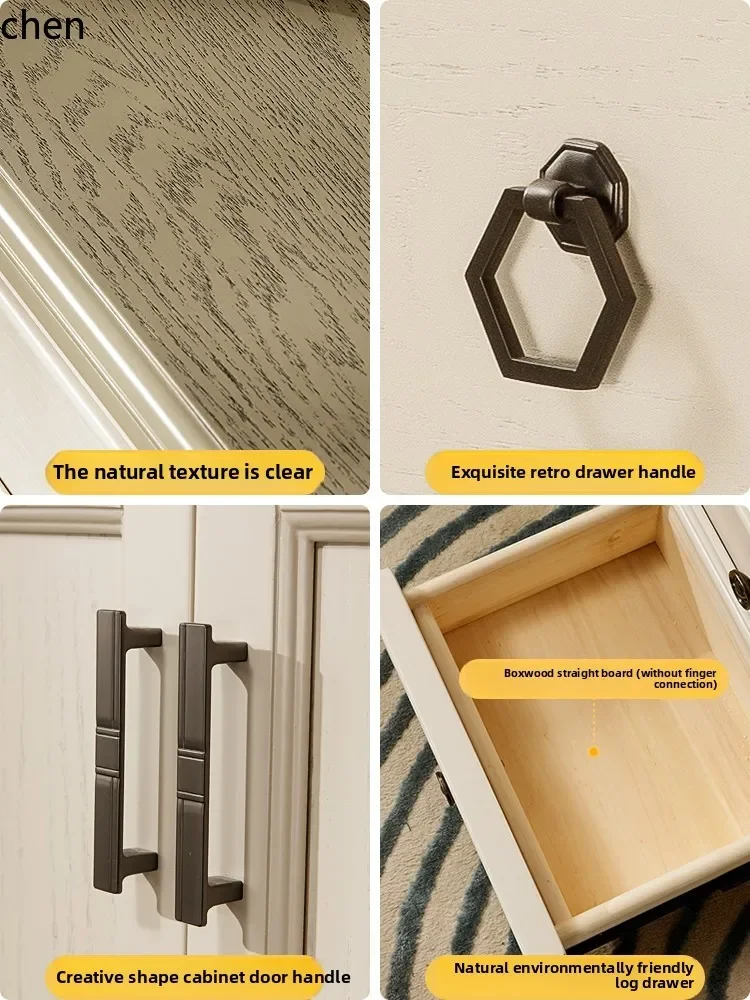shoe cabinet household indoor entrance balcony storage cream wind foyer storage cabinet