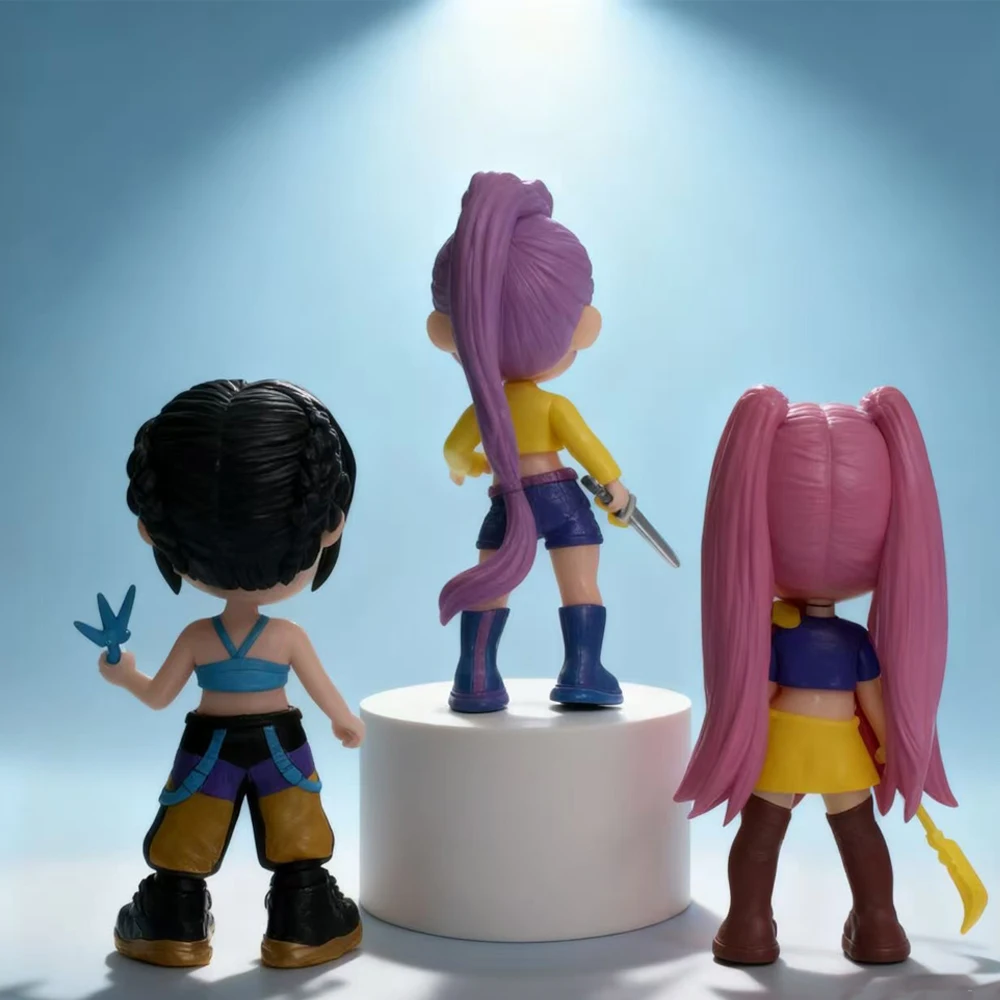 كبيرة الحجم Kpop شيطان الصيادين الشكل لعبة الكرتون رومي/ميرا/زوي عمل الشكل 15 سنتيمتر سطح المكتب الديكور نموذج دمية لعبة المشجعين هدية #2