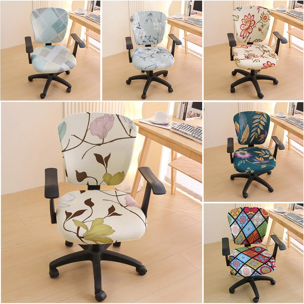 

Office Chair Cover Stretch Desk Computer Chair Cover Universal Desk Rotating Chair Covers Stretchable Slipcover Protectors Cover