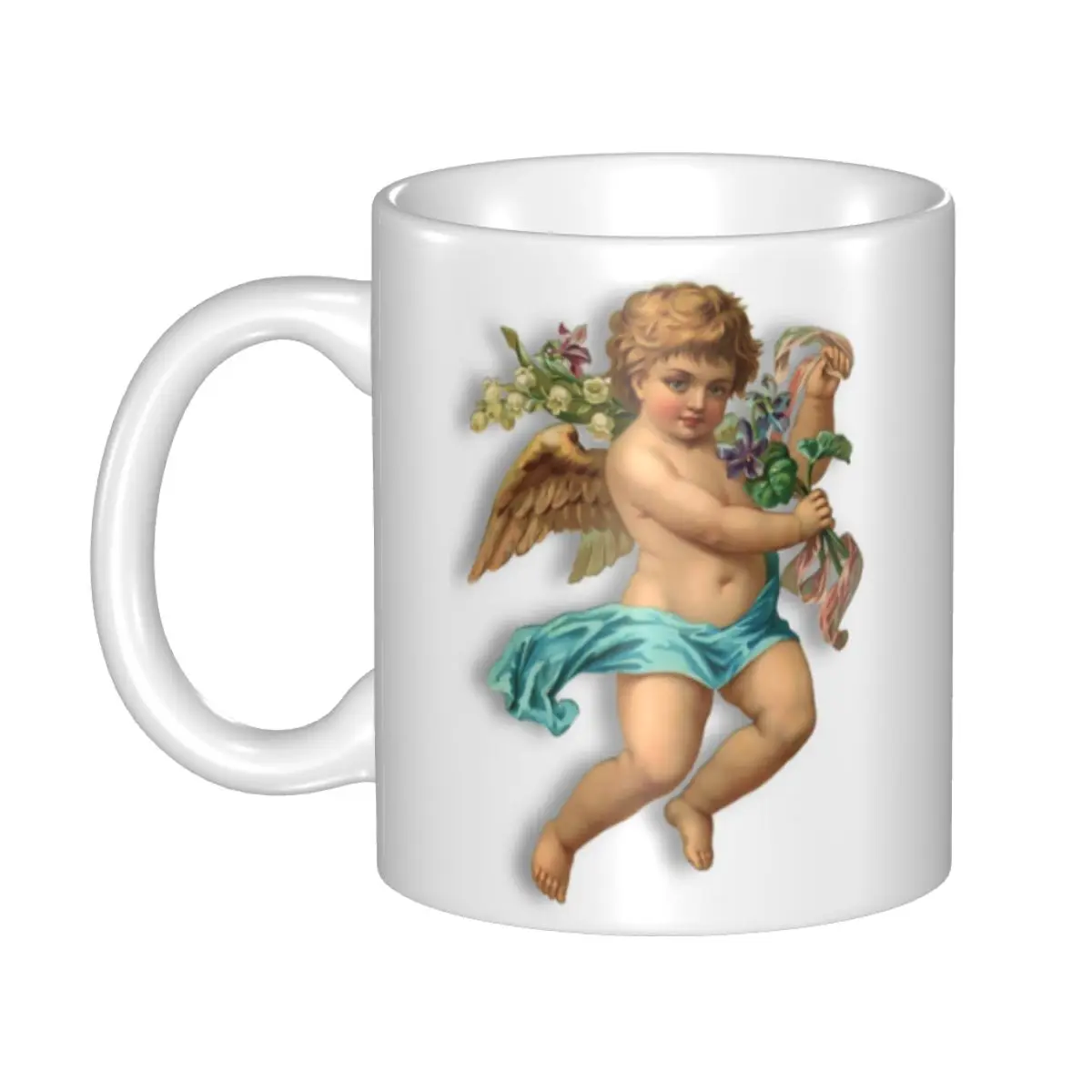 

Personalized Renaissance Victorian Angels Mugs DIY Vintage Cherub Wings Ceramic Milk Tea Coffee Cups