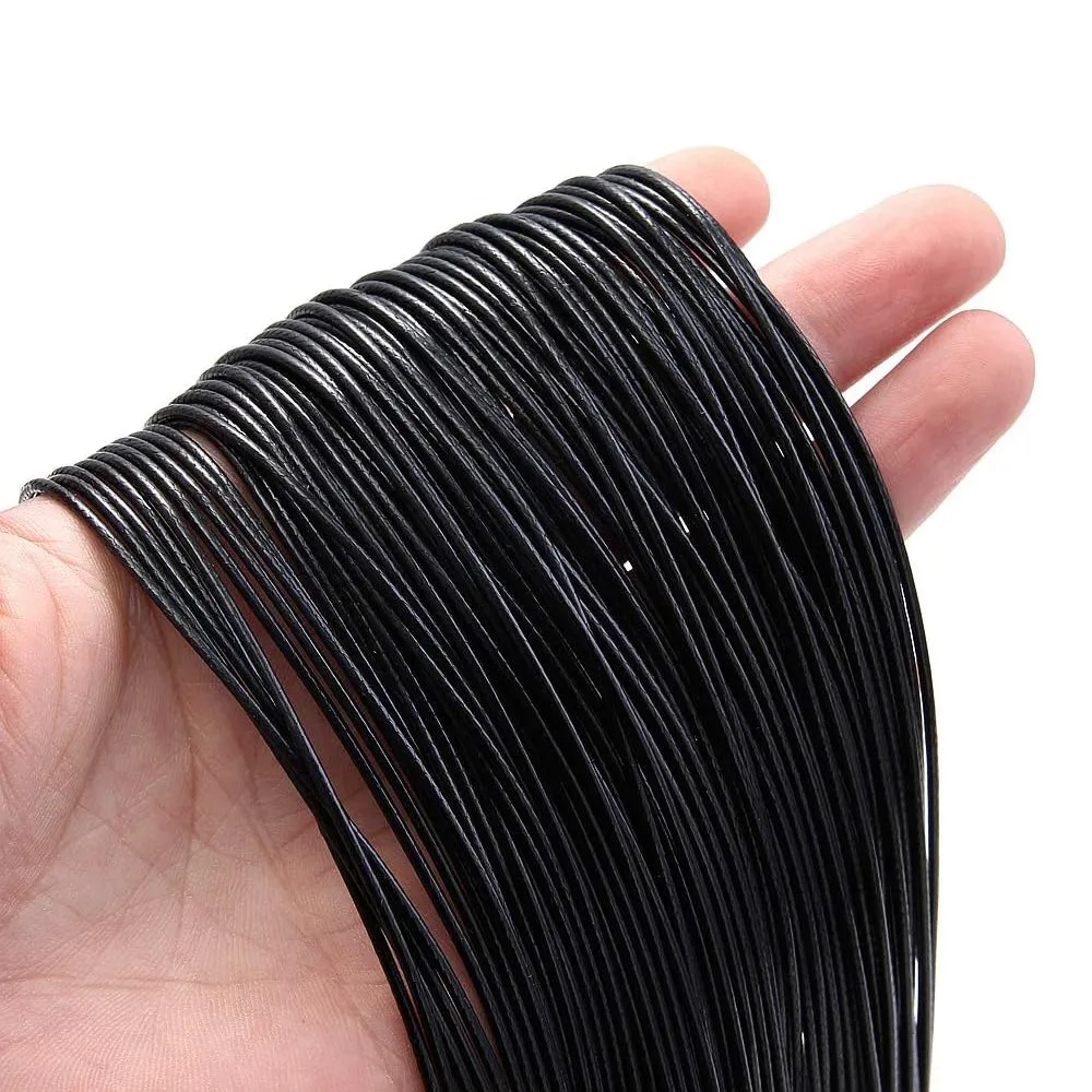 10/20/30/50Pcs Black Leather Cord Wax Rope Lobster Clasp Chain Necklace Pendant Chains For DIY Jewelry Making Supplies Accessory