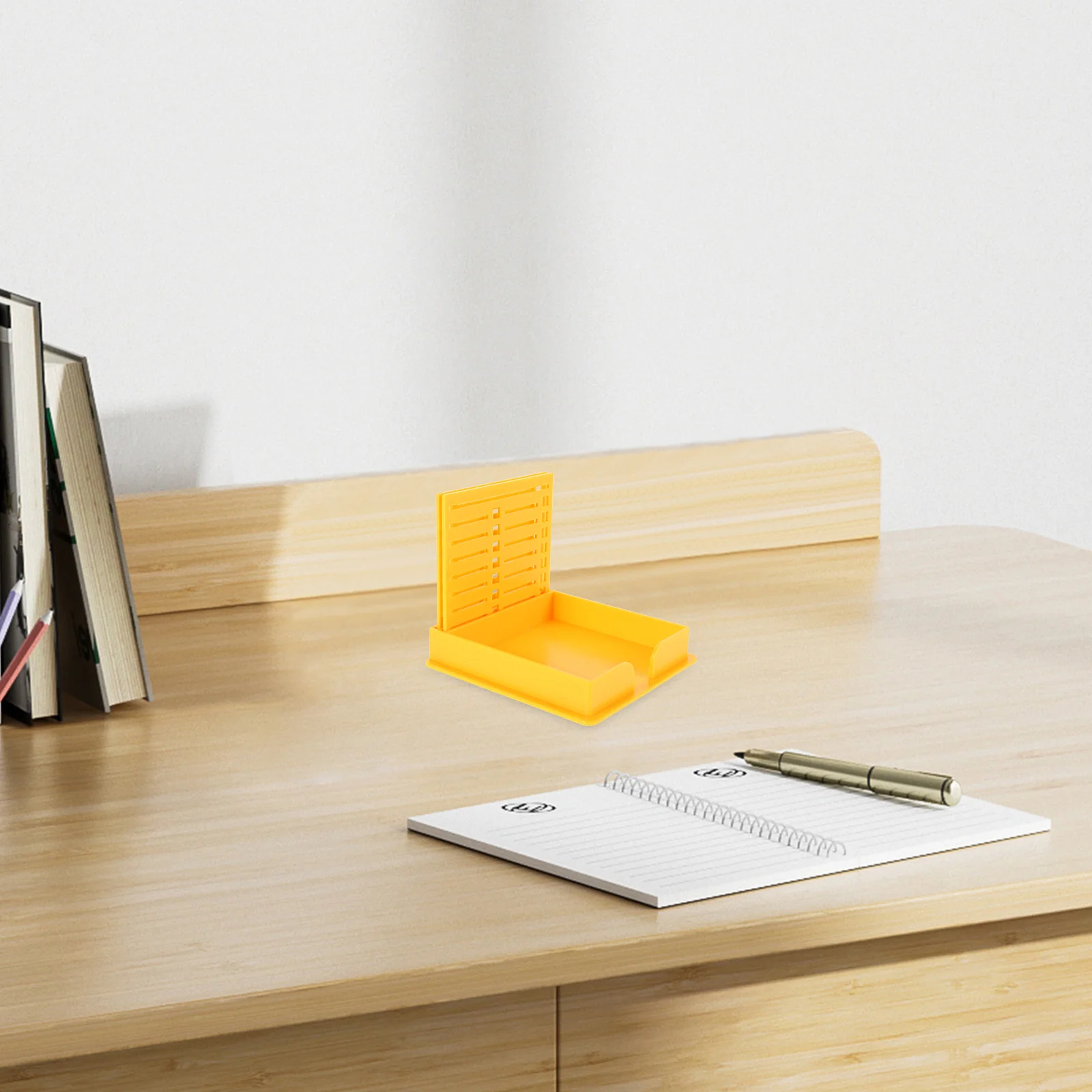 Dual Slot Stick Note Template Organizer Box Plastic Note Pad Holder for Desk Office Home Memo Storage Week Label Holder