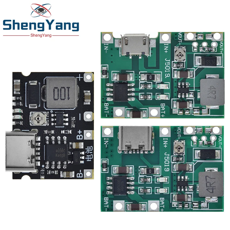 TZT NEW Lithium Li-ion 18650 3.7V 4.2V Battery Charger Board DC-DC Step Up Boost Module TP4056 DIY Kit Parts