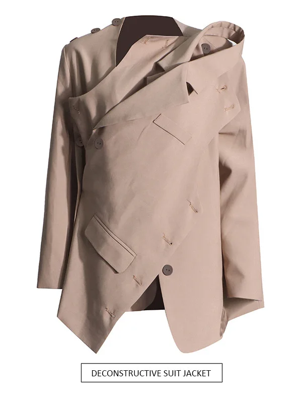  Showcased Elegant Longline Women's Suit Jacket Autumn Fashion High Quality Polyester Loose Fit Classic  Collar
