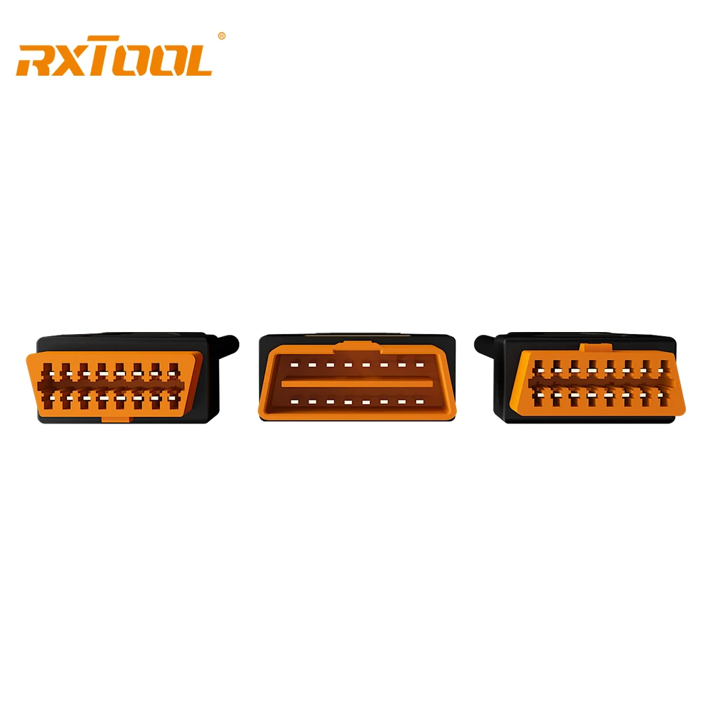 RXTOOL OBD2 16-Pin Splitter Cable 1 Male to 2 Female 1Ft 24AWG Extension Adapter Universal for All OBD2 Interface Vehicles