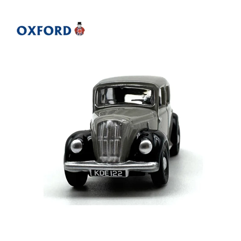 OXFORD Diecast 1:76 Scale Morris Eight E Sedan Grey Alloy Car Model Finished Product Simulation Toy Static Model Display