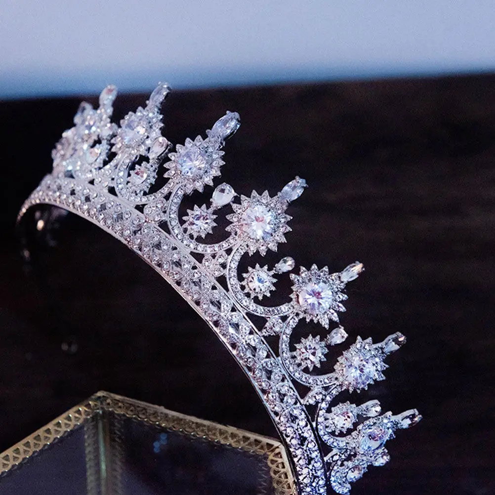 

1Pcs Elegant Shiny Rhinestone Bridal Headband Wedding Hair Accessories for Bride Crystal Headdress Photo Shoot Party Festival