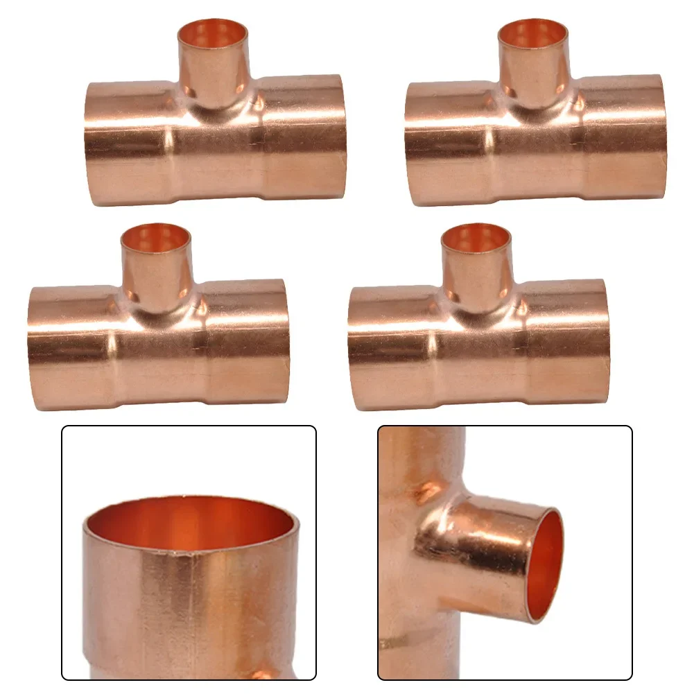 Reducing Tee 22x16x22mm For Refrigeration Systems Air Conditioning Welding And Plumbing Pipe Connections High Pressure Fitting