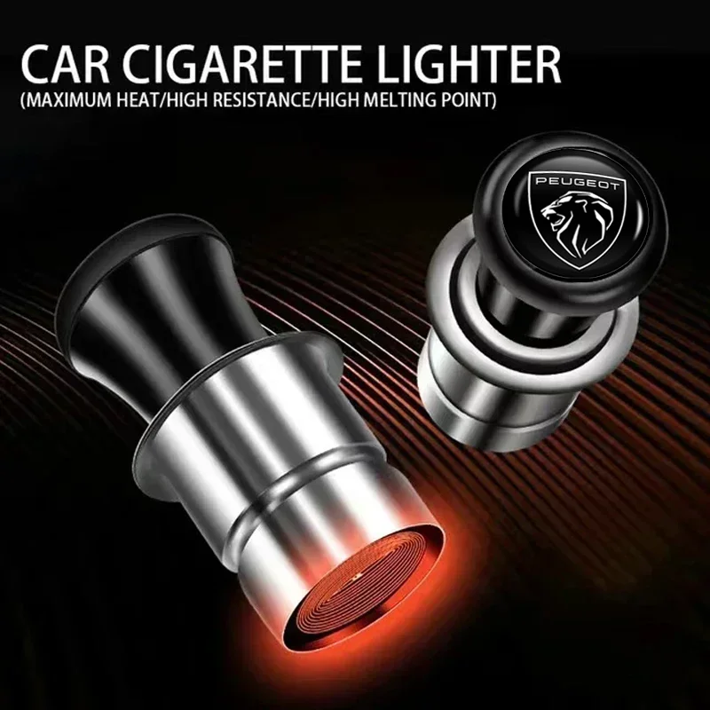 12 فولت المعادن المحمولة يندبروف عديمة اللهب سيارة ولاعة السجائر لبيجو GT 308 408 508 RCZ 208 3008 2008 5008 206 207 307