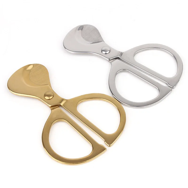 Cuban Cigar Scissors Cigar Cutter Knife Head Guillotine Portable Stainless Steel Cigar Knife Cutter Puncher Cigar Smoking Tool