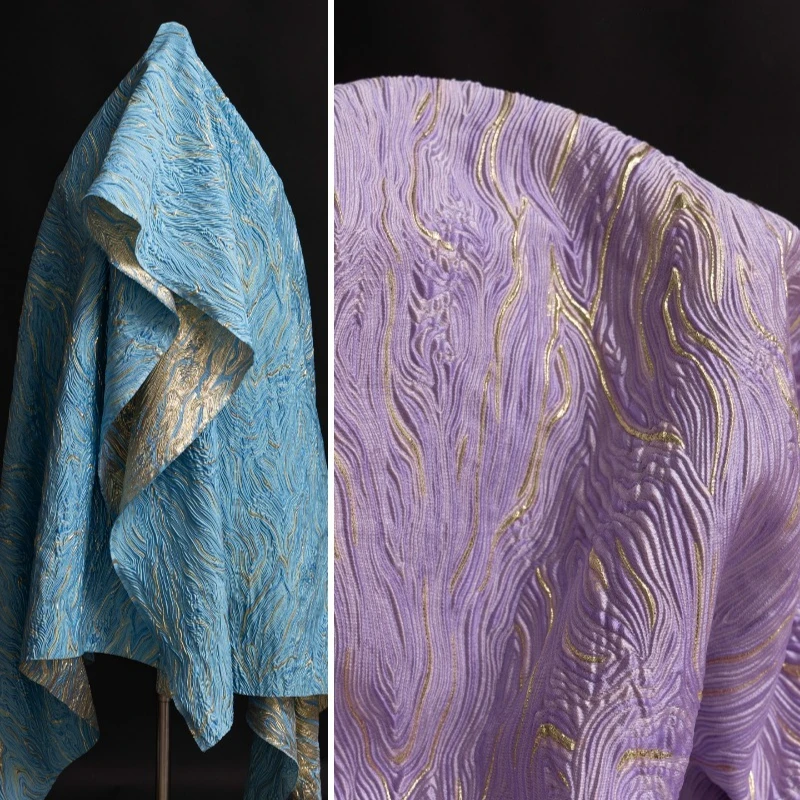 Jacquard Fabric Oil Painting Brocade Weaving Clothing Designer Apparel Sewing Fabric Wholesale Cloth Diy Sewing Material