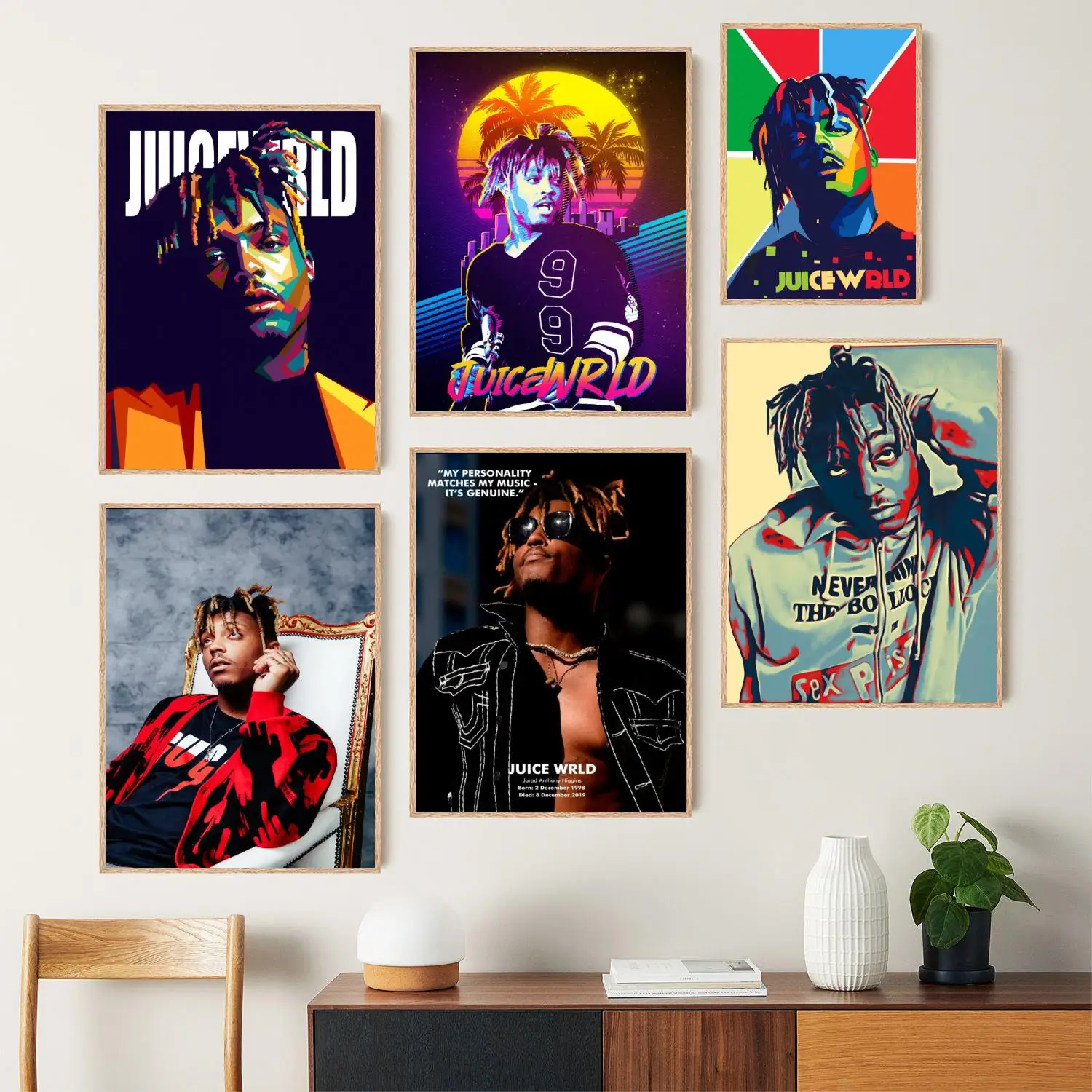 juice wrld album Canvas Art Poster, Wall Art Picture Print, Modern Family Bedroom Decor Posters