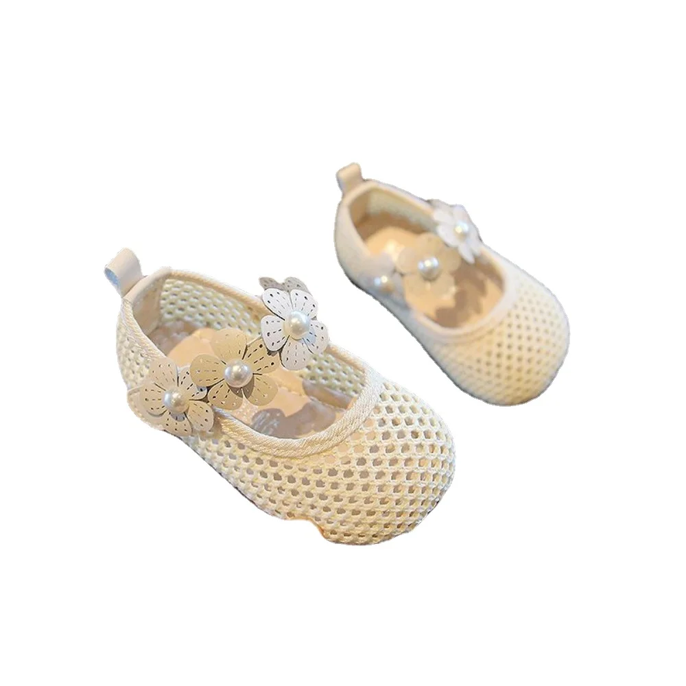 Baby Girl Newborn Shoes Spring Summer Sweet Very Light Big Bow Knitted Dance Ballerina Dress Pram Crib Shoe zapatos informales