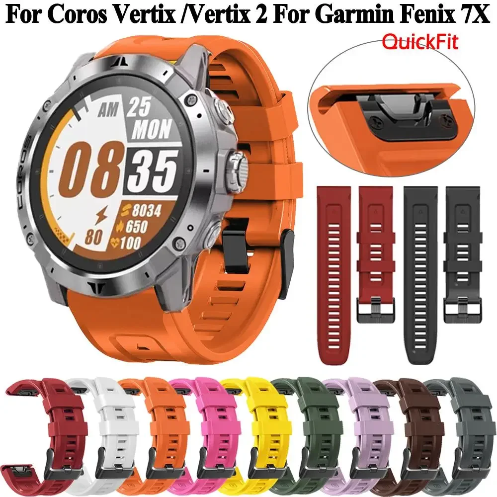 

For Coros Vertix 2 Band Wristband Bracelet Wrist Strap Quick Release For Garmin Fenix 7X 7 6X 6 5X 5 Epix Gen 2 Watch Band Belt