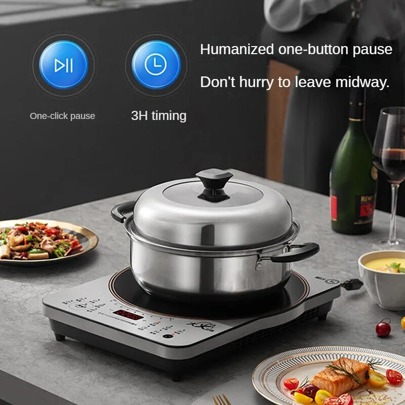 Hot salesMidea Induction Cooker 2200W High Power with Extra Large Panel and Coil Stove Intelligent Timing 220V