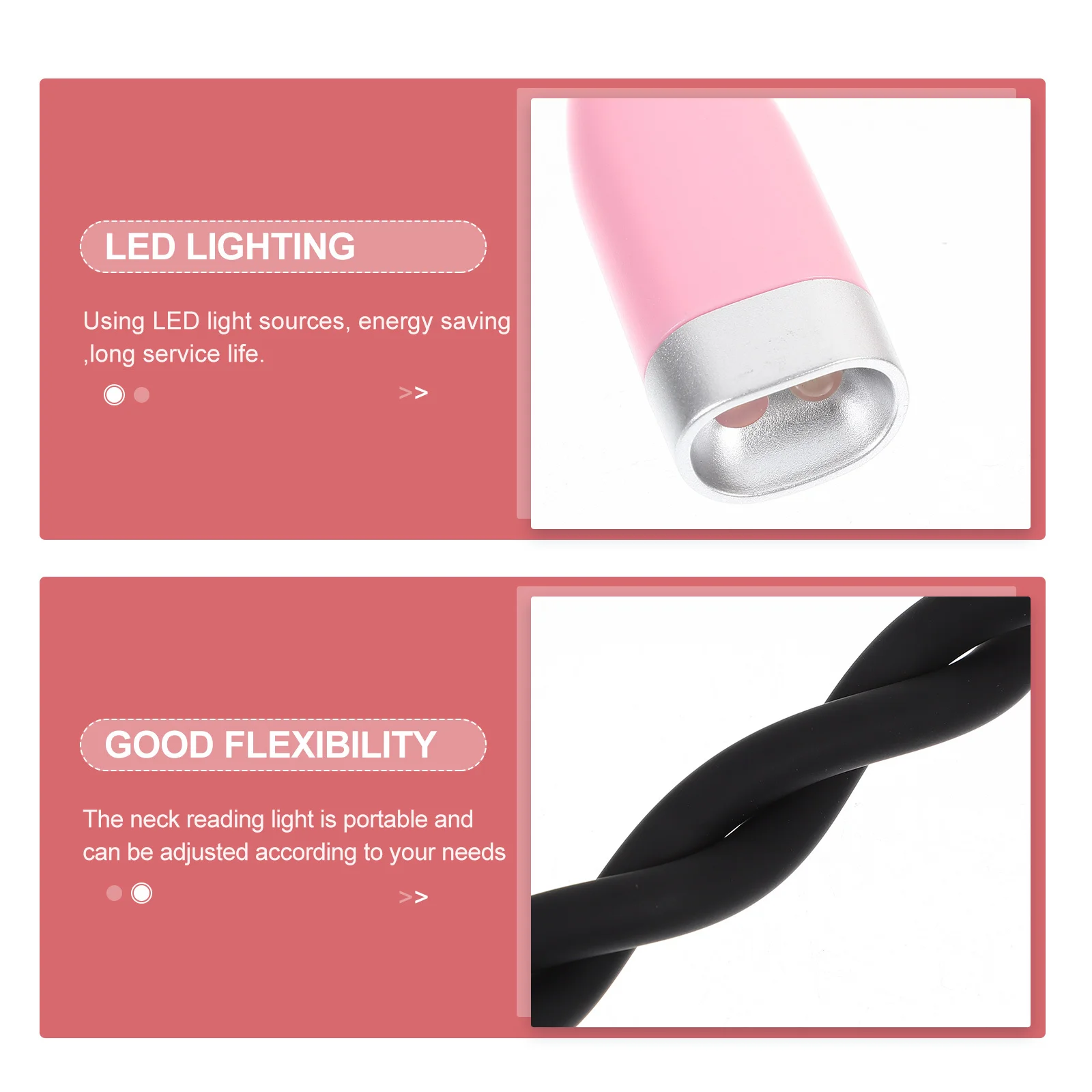 

Rechargeable Neck Light Adjustable Brightness Portable Reading Lamp for Camping Travel Neck Light Mini Desk Lamp