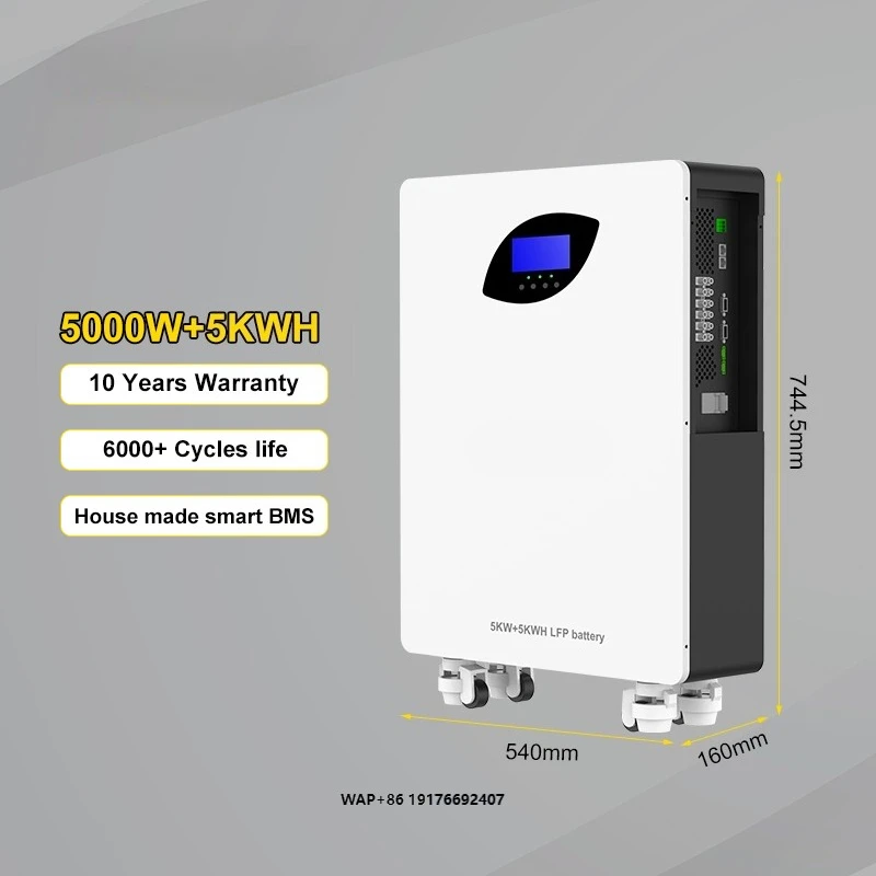All in One ESS 5120Wh 51.2V 5000W Energy Power Station Solar System Lifepo4 Battery 5000W Power Supply for Home With Inverter