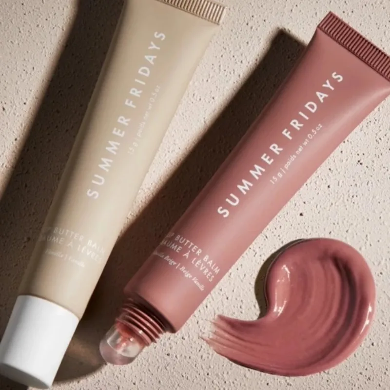 Moisturizing Lip Balm with Mirror Vanilla Pink Sugar Coffee Cake Scent Transparent Lip Gloss Lip Oil Lipstick Hydrating Glossy