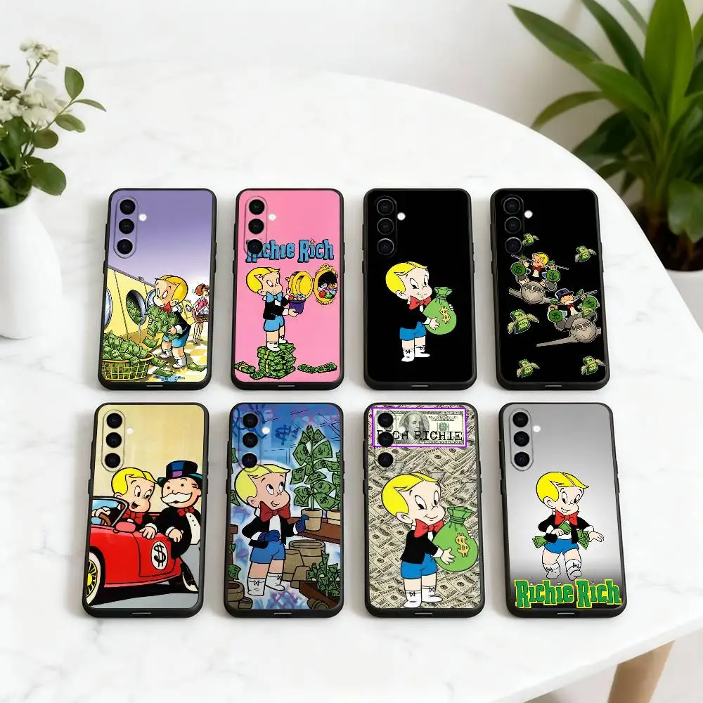 

Rich Boy R-Richie r-rich-es Phone Case For Samsung Galaxy A73,A72,A71,A70,A53,A52,A51,Soft Silicone Black Cover