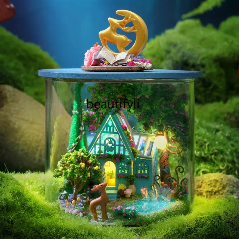 Wald Mini Haus Szene Montage Geburtstag Geschenkideen
