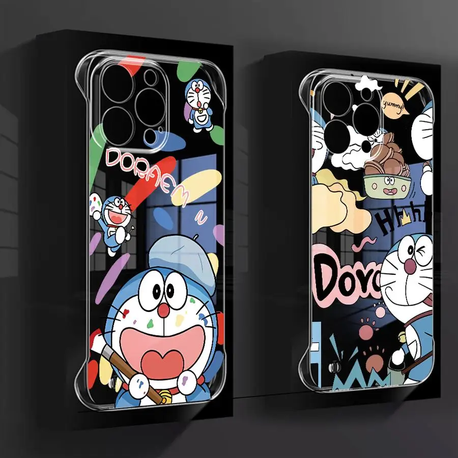 

Doraemon Clear Hard Phone Case for Xiaomi Redmi Note 10 Pro 13 12 Pro 14 Pro Transparent Back Cover